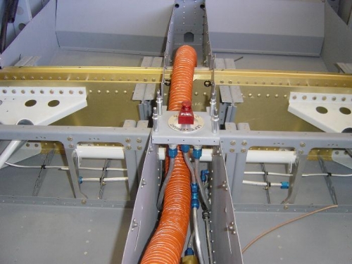 Shown from the firewall looking back, you can also see the adel clamps (?)