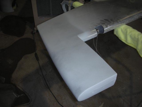 Rudder fairing primed