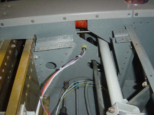 Control grip wiring 'conduit' exposied in place