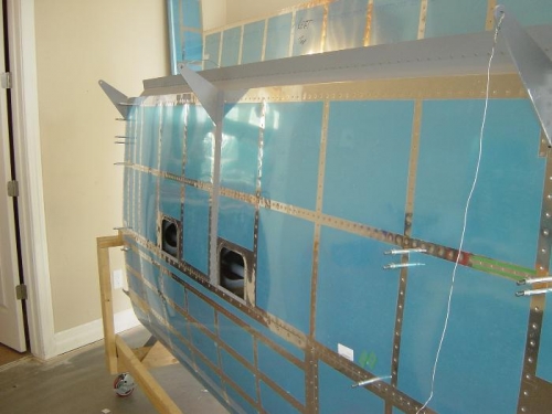 Finishing up the last outboard couple of bays