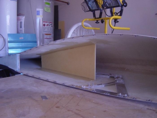 2 ply lay-up applied to rib and wing tip