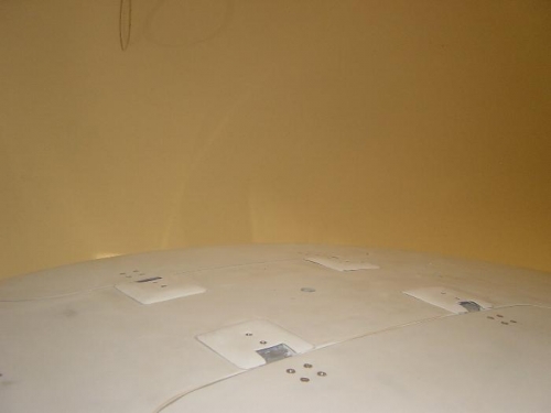 Hinge covers primed and reinstalled