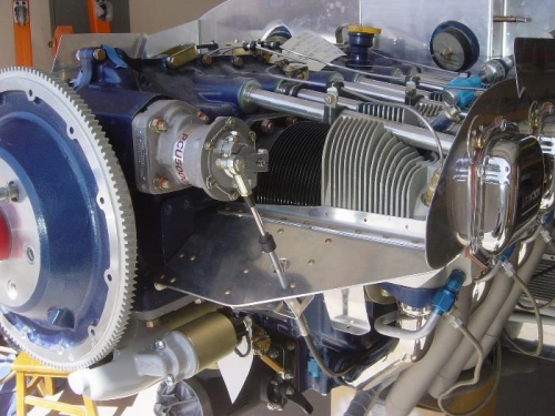 #2 baffle mounted to engine w/ prop control in place