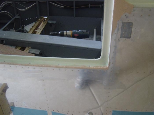 Began to build up the edge/gap on the bottom of the Left door