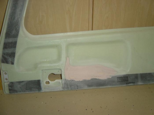 Bondo applied and smoothed over them