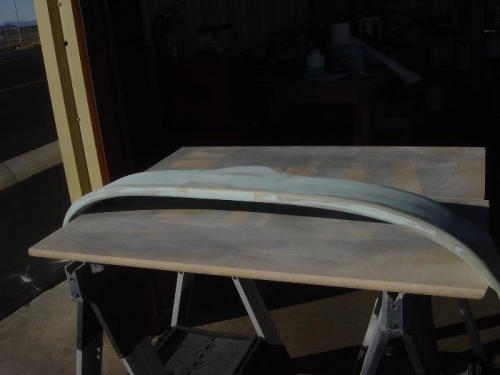 Preparing glareshield for paint aft (cabin view)