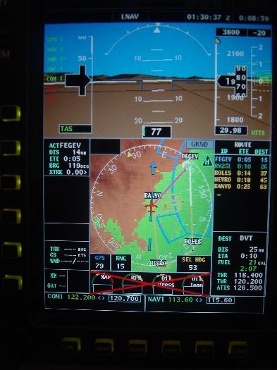 GPS 1 (upper left hand corner annunciator)
