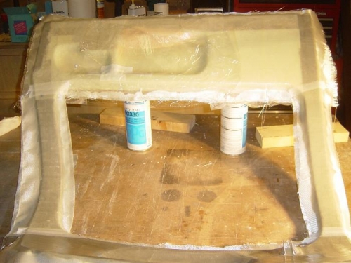 peel ply across the joints.