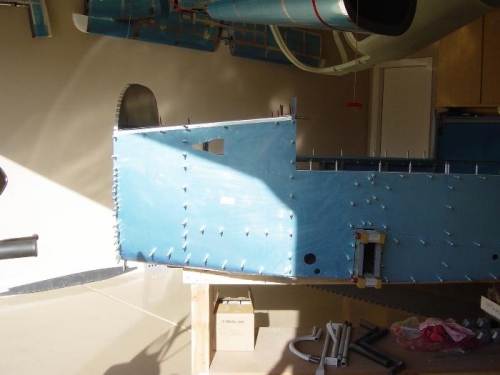 Left fwd skin clecoed