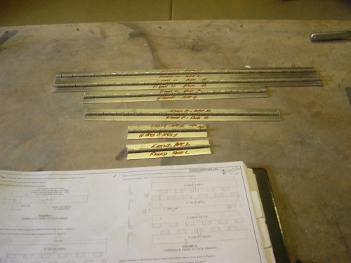 Hinges cur marked scribed and pilot drilled