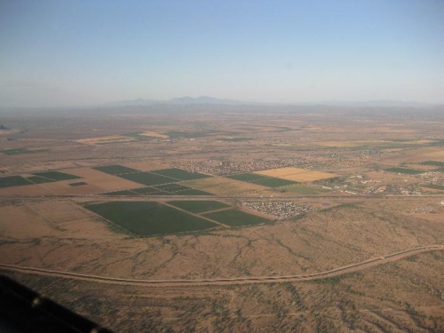 Still headed South, looking West - Marana airport in the center.