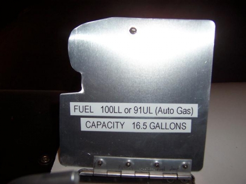 Fuel door labels.