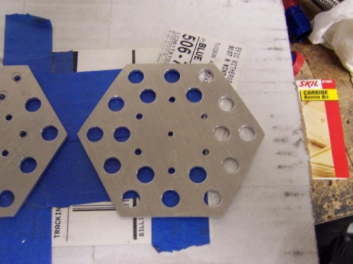 Drilled doubler plate.