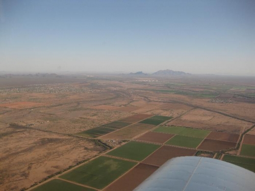 Destination Picacho Peak from just SW of the departure airport.