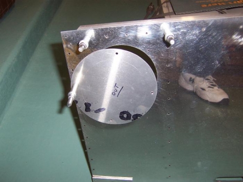 Cover plate for elevator pushrod access.