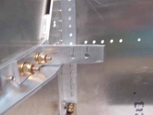 Matching bracket inside the fuselage.