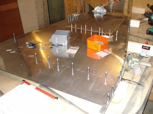 Bottom Skin ready for Riveting