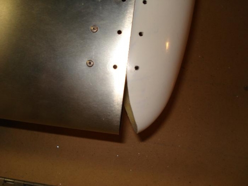 Sanded relief to fit the leading edge