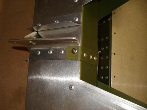 Steel rivits in place