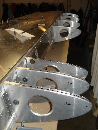 Nose Ribs before riveting the Leading Edge skin on