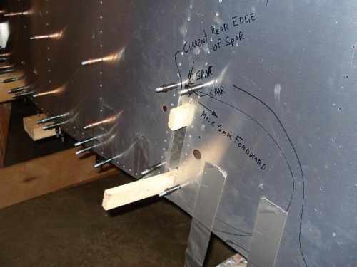 Cetner Spar centered in the pre-cut opening.