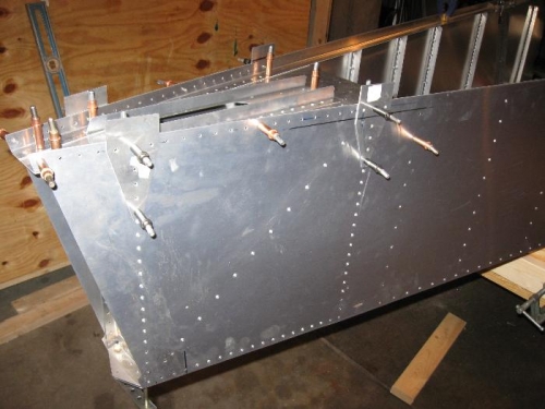 Most of the rivets in the tail are inplace.