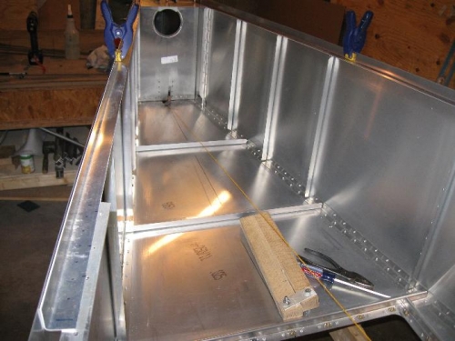 Side Skin Stiffners riveted.  Done deal.