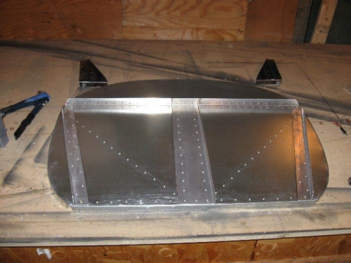 Firewall riveted and ready to go back onto the  Fuselage.