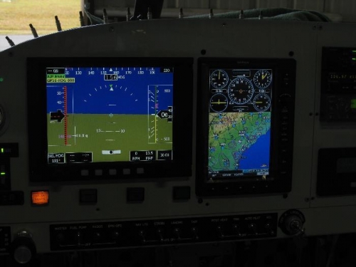 GRT screen after programming flight display