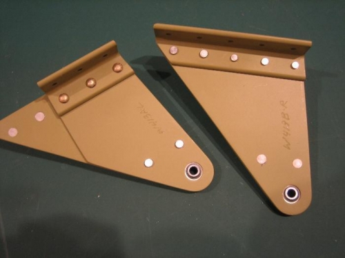 W-414 Aileron hinges after riveting