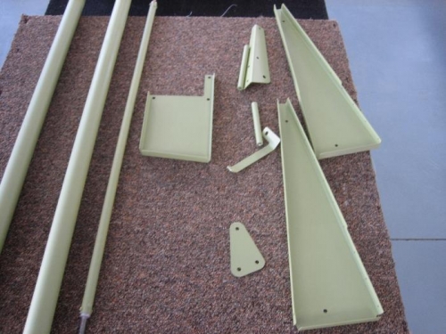 Primed parts for the TruTrak and aileron push tubes