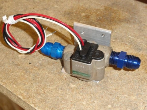 The transducer with fittings installed