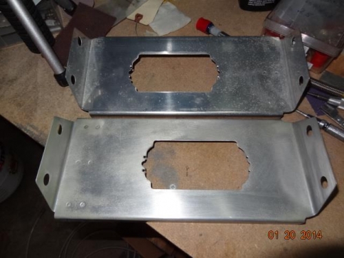 The light brackets trimmed for the AeroLed lights