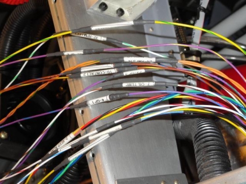 The labeled wires from the Dynon EMS-120