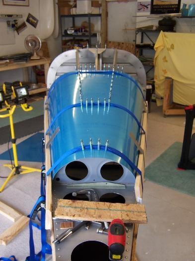 Rear View-Aft Top Skin Strapped in Place