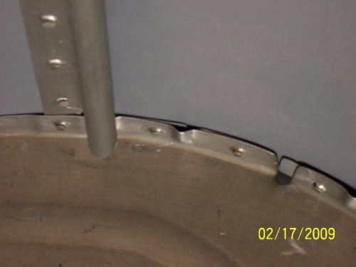 Left side of F-611 bulkhead with spacers installed
