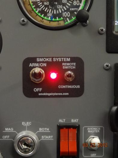 The smoke system panel switches