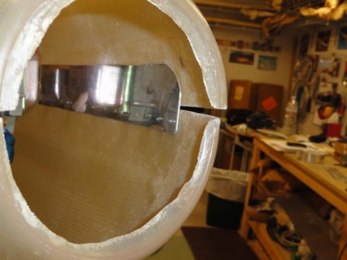 The left side support after the top corner was rounded