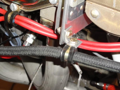 The bracket holding the manifold pressure hose