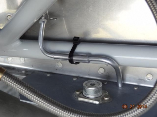 The fuel pump vent line