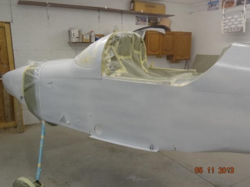 First coat of primer on the fuselage