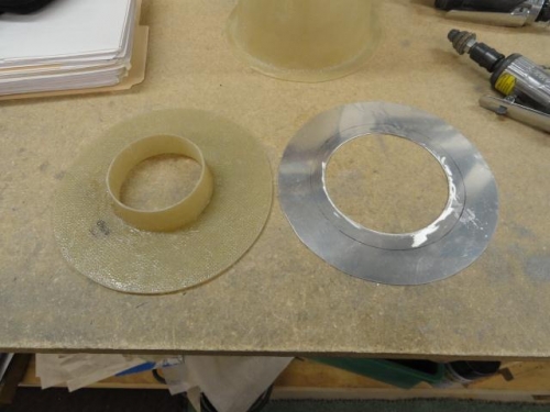 The aft ring and the aluminum reinforcement