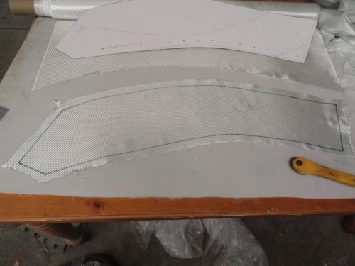 The fiberglass strip cut out