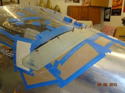 The left side after the aft edge was sanded