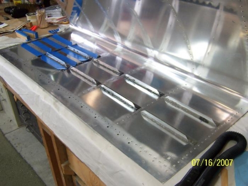 Tank w/Six Stiffeners Riveted & 4 to be Riveted