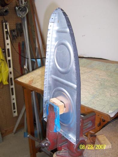 Rib 3 in Vise Ready for Proseal