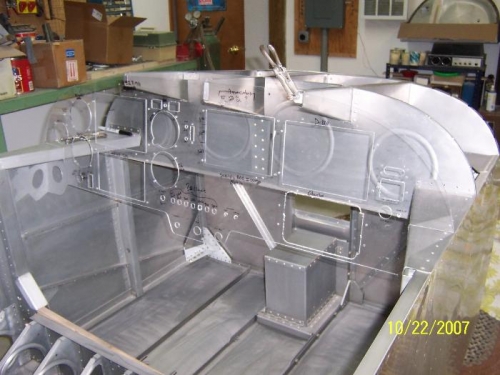 Plastic Panel in Place in Fuselage