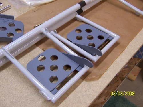 Rudder Pedals Bolted to Rudder Pedal Assembly