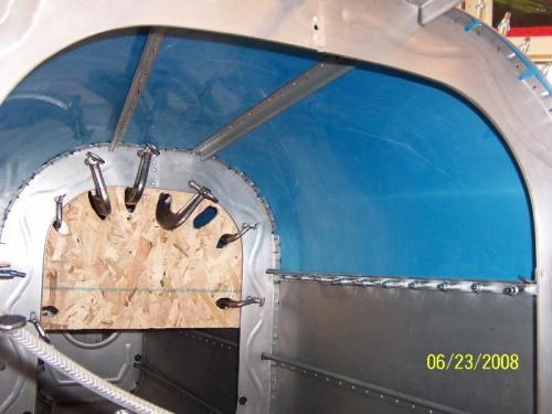 Interior of Aft Top Skin Drilled in Place