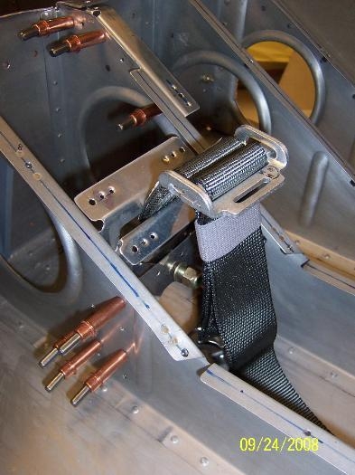 Right Crotch Strap Bolted in Place